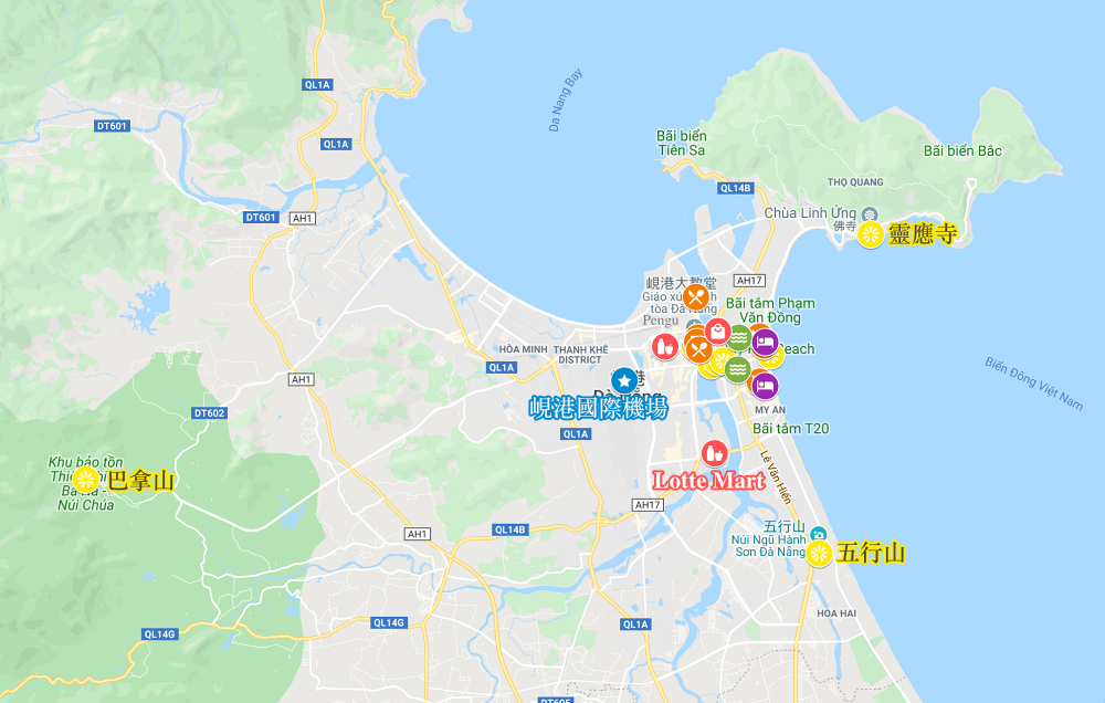峴港地圖