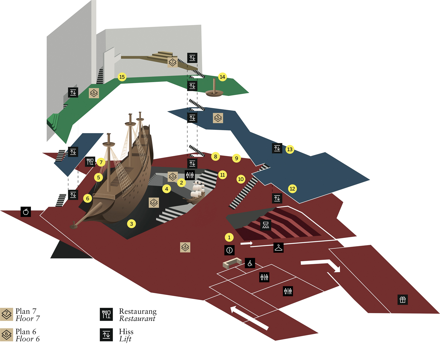 瓦薩沉船博物館地圖